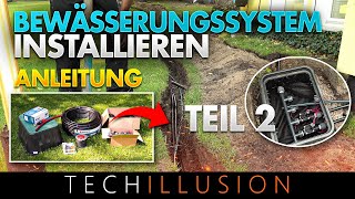 💧🌿AUTOMATISCHES BEWÄSSERUNGSSYSTEM Verlegen 🔥TEIL 2  Bewässerungssystem Gardena selber bauen 😨😱 [upl. by Ruberta603]