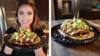 HOW TO MAKE HUARACHES  CARNE ASADA CON CHORIZO AND NOPALES [upl. by Ennaillij]