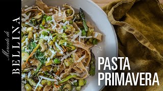 Easy Pasta Primavera Recipe  Italian Cooking [upl. by Herwig]