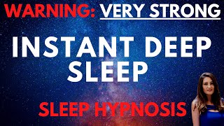 Sleep Hypnosis for Instant Deep Sleep VERY STRONG  Dark Screen [upl. by Ttemme451]