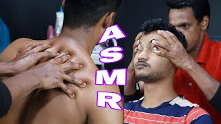 Awesome Technique Head And Back Body Massage With Crunchy Neck Cracking ASMR By Strong Wrist Barber [upl. by Darcee755]