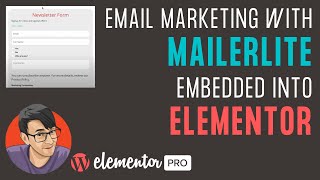 Add an Email Marketing Form with MailerLite to Elementor [upl. by Ayekal394]