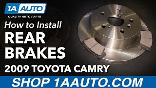 How to Replace Rear Brakes Pads Rotors 0711 Toyota Camry [upl. by Sibella]