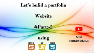 How To Make A Portfolio Website Using HTML CSS JS Part2  Complete Responsive Website Design [upl. by Anyek]