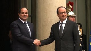 Le président égyptien Sissi à Paris pour parler Libye [upl. by Racklin126]