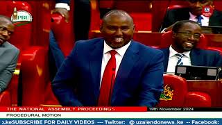 MPs Junet Millie Odhiambo cause laughter as MP Linnet Toto Kneels Down in parliament [upl. by Dnalsor]