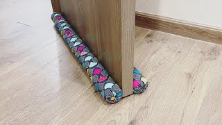 DIY door draft stopper  Reduces noise cold air wind light and smells or noise [upl. by Naerad]