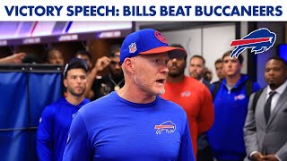 Sean McDermott Victory Speech Following Week 8 Win Over Tampa Bay Buccaneers  Buffalo Bills [upl. by Senoj56]