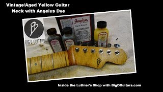 A Vintage Maple Neck Finished in under 4 Minutes Leather Dyes and Truoil [upl. by Odele879]