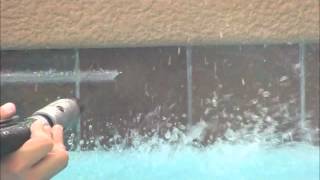 Pool Tile Cleaning  quotNew Processquot  NO GLASS BEAD  BullfrogPoolTileCleaningcom 6233886611 [upl. by Ecirtram]