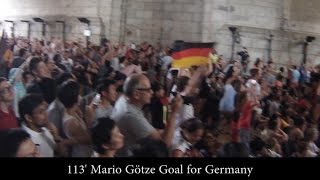 Fans mixed reactions to Germany Argentina 10 Gonzalo Higuain Goal disallowed amp Mario Götze Goal [upl. by Plank]