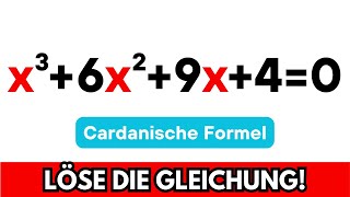 Kubische Gleichungen mit den Cardanischen Formeln lösen 🤔📝 Mathe Aufgabe Gleichung [upl. by Lepper]