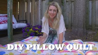 DIY Pillow Quilt [upl. by Wilbert]