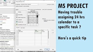 MS Project  24 hour calendar not working for a specific task [upl. by Ylerebmik]