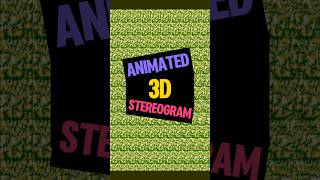 Animated Stereogram with instructions amp end reveal stereogram opticalillusion animated howto [upl. by Yenolem469]