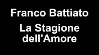 Franco Battiato  La Stagione dellAmore  cover by tek [upl. by Tsugua]