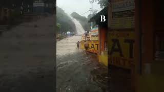 Sudden Flash Flood In Old Courtallam Waterfalls In Tamil Nadus Tenkasi [upl. by Schear]