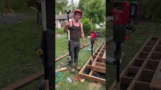 Installing pylex piles for wrap around stairs [upl. by Arod102]