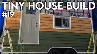 Beveled Cedar Siding  DIY Tiny House Build [upl. by Moina]