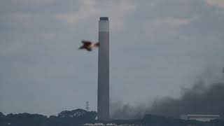 Fawley Power Station demolition from East Cowes [upl. by Arimas]