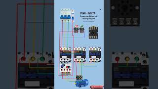 Star delta power and control wiring diagram  star delta starter control wiring  control wiring [upl. by Nrubliw3]