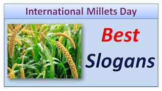 Best Slogans for International Day Of Millets  International Day Of Millets Slogans in English [upl. by Nawud]