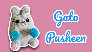 Gato Pusheen amigurumi paso a paso tutorial crochet subtítulos [upl. by Nuy]