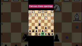 Famous chess openings Bishops Opening Anderssen Gambit C23 classicgames chessopenings shorts [upl. by Ras]