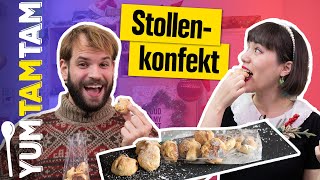 Stollenkonfekt  Stollen Rezept zum selber machen [upl. by Tawsha]