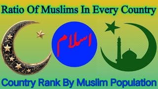 All Countries With Highest Muslim Population Ratio Muslims Population Statics All Countries [upl. by Pippas372]