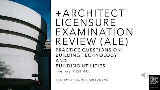 ARCHITECT LICENSURE EXAMINATION ALE REVIEW PRACTICE QUESTIONS [upl. by Mukerji590]