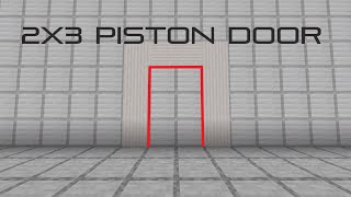 Minecraft Bedrock 2x3 Flush Piston Door  2 Minutes To Make [upl. by Cogen]