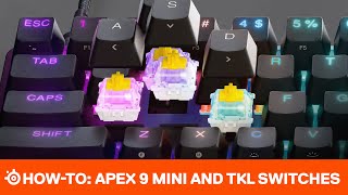 HowTo Change the SteelSeries Apex 9 MiniTKL Switches [upl. by Chouest897]