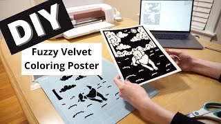 DIY Fuzzy Velvet Coloring Poster  How to Create Your Own [upl. by Pilloff]