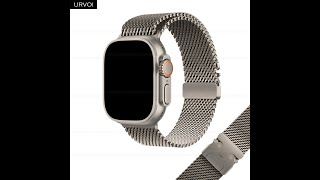 URVOI Apple Watch Ultra 2 milanese loop 316L stainless steel 3rd party apple watch band comparison [upl. by Adnof]