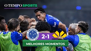 CRUZEIRO 2 X 1 CRICIÚMA  Veja os melhores momentos do jogo [upl. by Tloh]