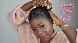 COMMENT PLAQUER quotFACILEMENTquot SES CHEVEUX CREPUS  TUTO CHIGNON BAS [upl. by Imim]