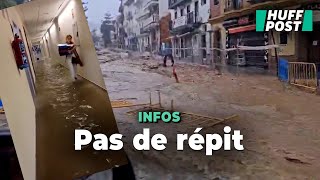 L’Espagne à nouveau sous l’eau deux semaines après des inondations dévastatrices [upl. by Tertia]