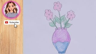 How To Draw And Color Flower easy Step By Step Tutorial For Beginners [upl. by Sorenson397]