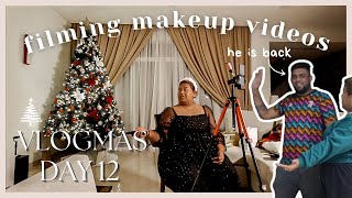 Vlogmas Day 12  Filming Makeup Videos at 12am amp Husband Is Back  Ash Edward [upl. by Chryste]