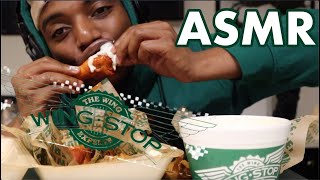 ASMR WINGSTOP SPICY LEMON PEPPER No talking EATING SOUNDS  LOSKI ASMR [upl. by Rostand187]