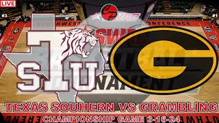 3 TEXAS SOUTHERN vs 1 GRAMBLING SWAC BASKETBALL TOURNAMENT CHAMPIONSHIP LIVE GAME CAST amp CHAT [upl. by Rutledge284]