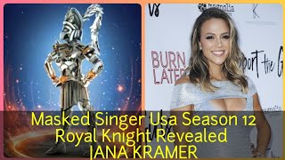 Masked Singer Usa Season 12  Royal Knight Revealed  Jana Kramer [upl. by Nonnag]