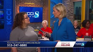 KCCI hosts live telethon to help people affected by Hurricane Helene [upl. by Oicelem]