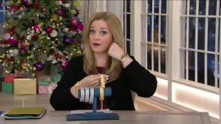 Vicenza Silver Sterling Textured Woven Bracelet 518g  576g on QVC [upl. by Etakyram]