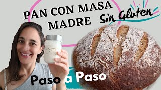 🍞 Receta PAN DE MASA MADRE SIN GLUTEN de arroz Sin olla de hierro Pan Integral [upl. by Lara]