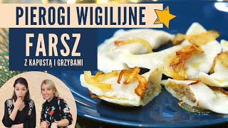 Wigilijne pierogi z kapustą i grzybami  farsz do pierogów [upl. by Kolosick683]