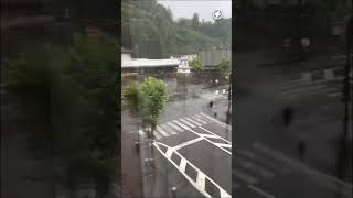 Typhoon Shanshan brings strong winds rain to Japans Kumamoto prefecture [upl. by Nelson]