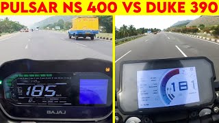 NS 400 VS Duke 390 VS  0 TO 100  TOPSPEED [upl. by Nevad]