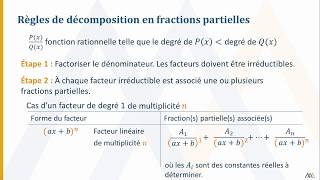 Règles de décomposition en fractions partielles – Facteurs linéaires et quadratiques [upl. by Mcneely518]